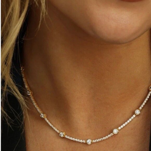 MELINDA MARIA She's an Icon gold station necklace, NWT - Picture 2 of 3